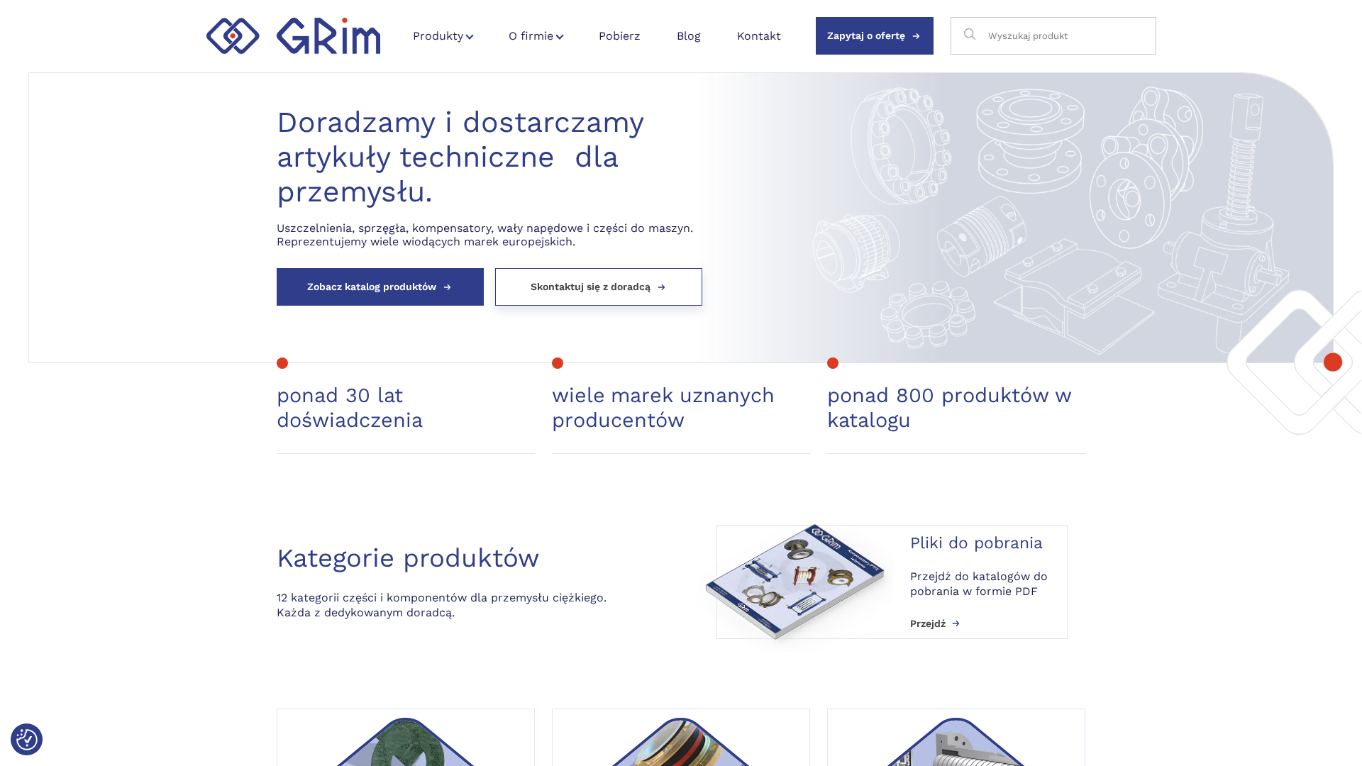 Zrzut strony Grim - artykuły techniczne do maszyn